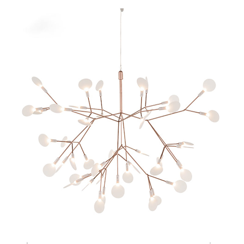 Metal White Chandelier Nordic Style Fireflies Chandelier Lampe For Living Room