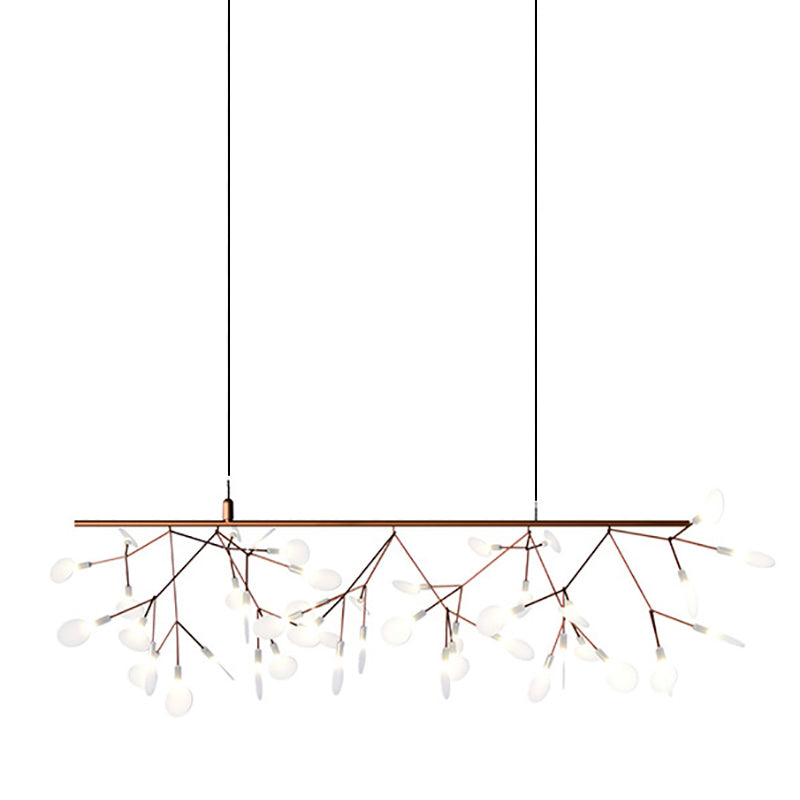 Metal White Chandelier Nordic Style Fireflies Chandelier Lampe For Living Room