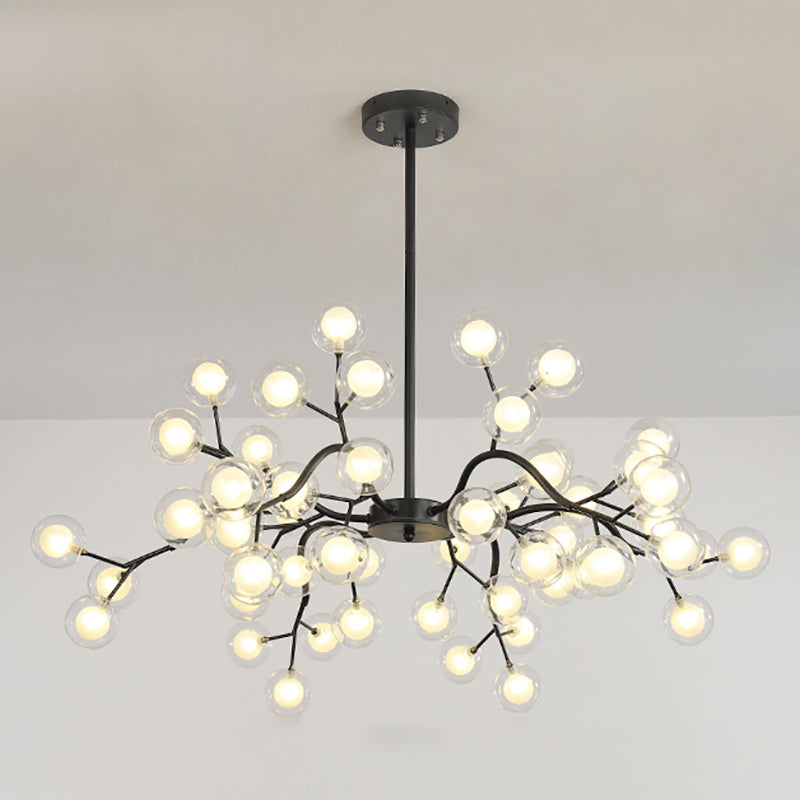 Metal Branch Shape Chandelier Nordic Style Fireflies Chandelier Chandelier pour le salon