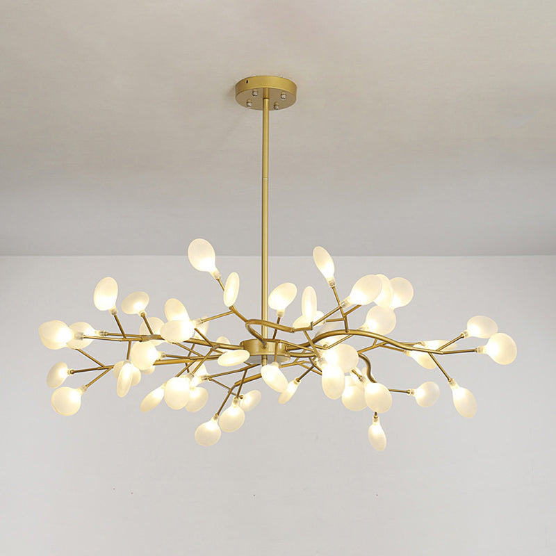 Metal Branch Shape Chandelier Nordic Style Fireflies Chandelier Chandelier pour le salon