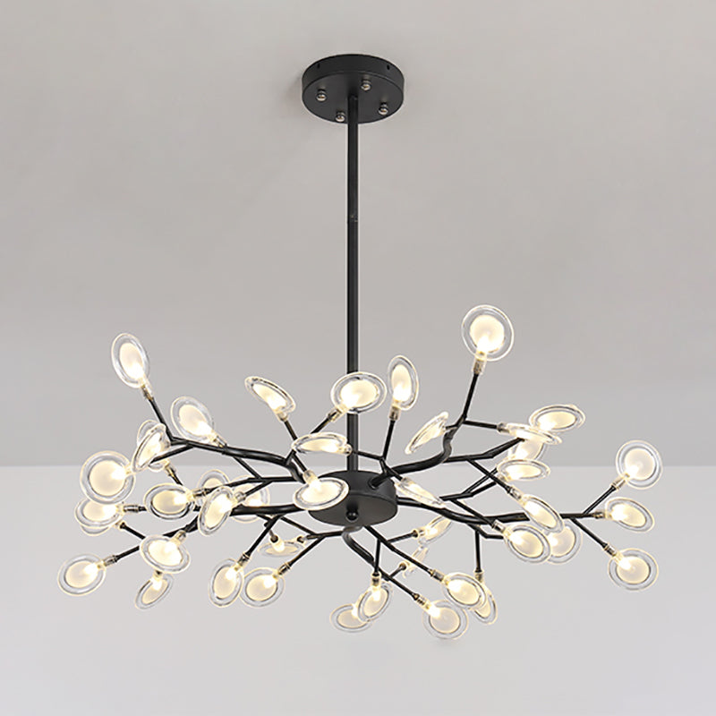 Metal Branch Shape Chandelier Nordic Style Fireflies Chandelier Chandelier pour le salon