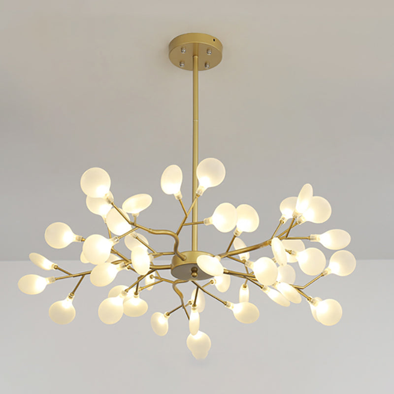 Metal Branch Shape Chandelier Nordic Style Fireflies Chandelier Chandelier pour le salon