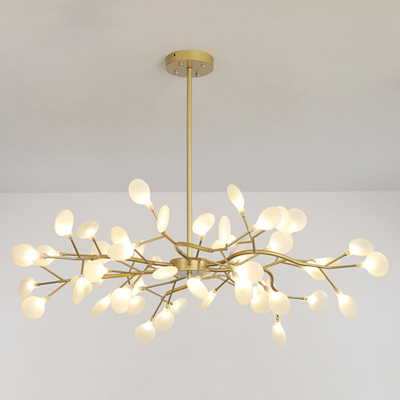 Metal Branch Shape Chandelier Nordic Style Fireflies Chandelier Chandelier pour le salon