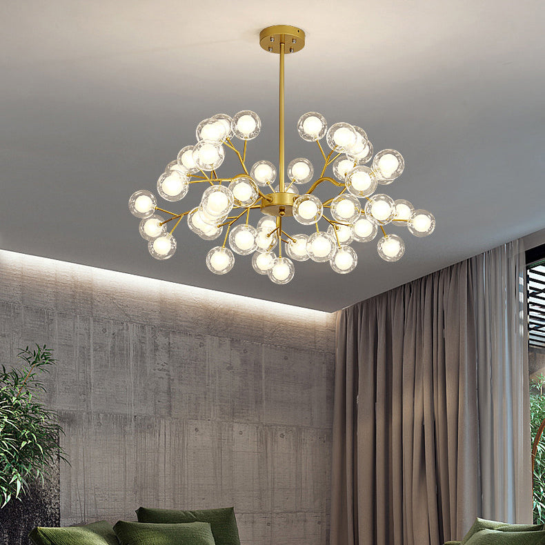 Metal Branch Shape Chandelier Nordic Style Fireflies Chandelier Chandelier pour le salon