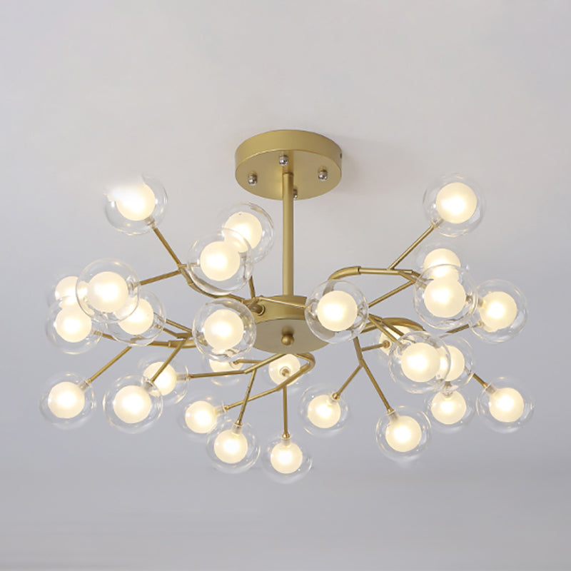 Metal Branch Shape Chandelier Nordic Style Fireflies Chandelier Chandelier pour le salon