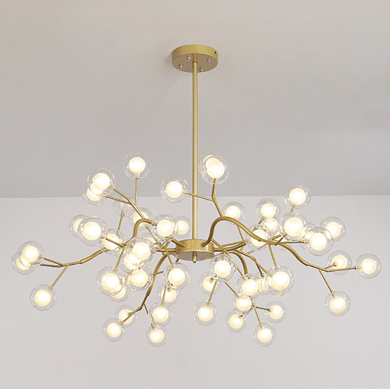 Metal Branch Shape Chandelier Nordic Style Fireflies Chandelier Chandelier pour le salon