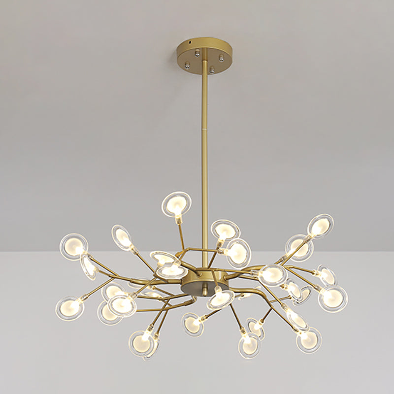 Metal Branch Shape Chandelier Nordic Style Fireflies Chandelier Chandelier pour le salon