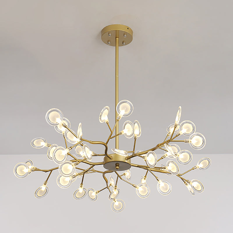 Metal Branch Shape Chandelier Nordic Style Fireflies Chandelier Chandelier pour le salon