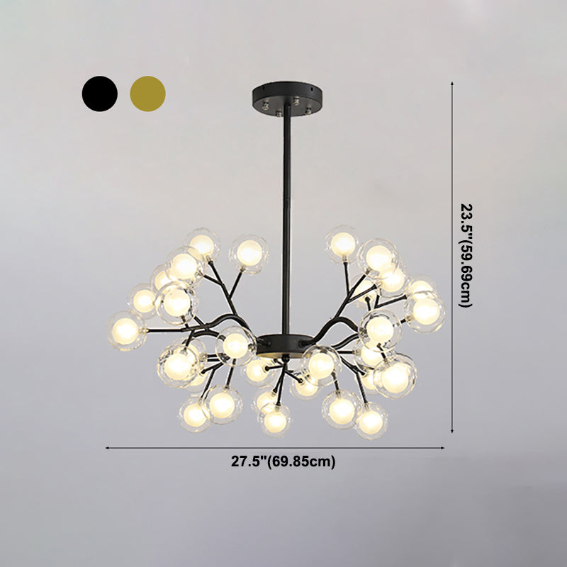 Metal Branch Shape Chandelier Nordic Style Fireflies Chandelier Chandelier pour le salon