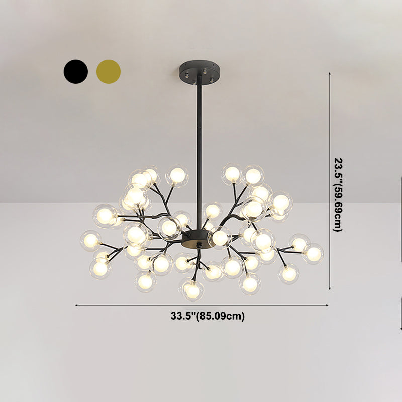 Metal Branch Shape Chandelier Nordic Style Fireflies Chandelier Chandelier pour le salon