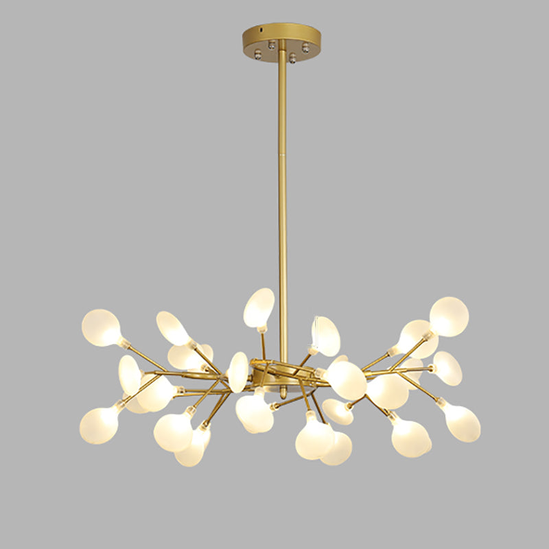 Forme de branche Chandelier Modern Fireflies Lampe Chandelier en or pour le salon