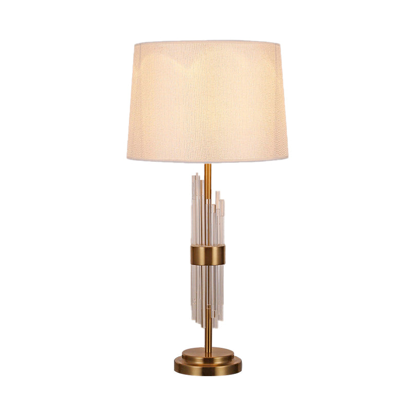 Gold Flare Task Lighting Modernism 1 Head Fabric Reading Book Light for Living Room