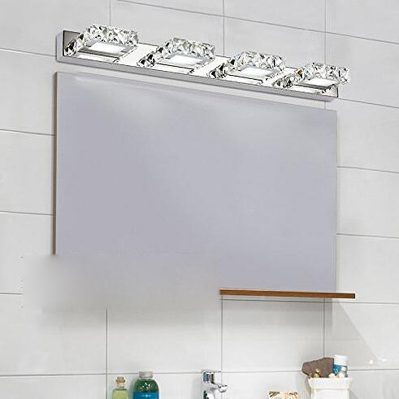 Luz de espejo de maquillaje de cristal moderno lámpara de espejo LED simple para el baño