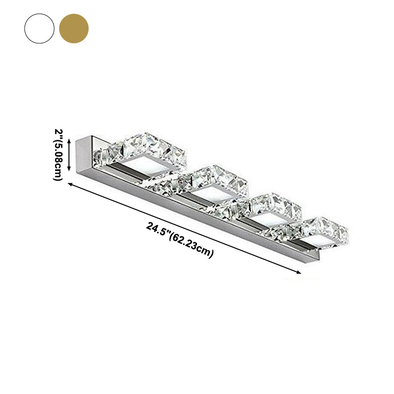 Luz de espejo de maquillaje de cristal moderno lámpara de espejo LED simple para el baño