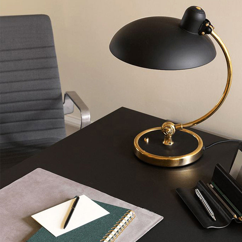 Modern Creative 1-Light Table Lamp Metal Dome Table Light for Living Room