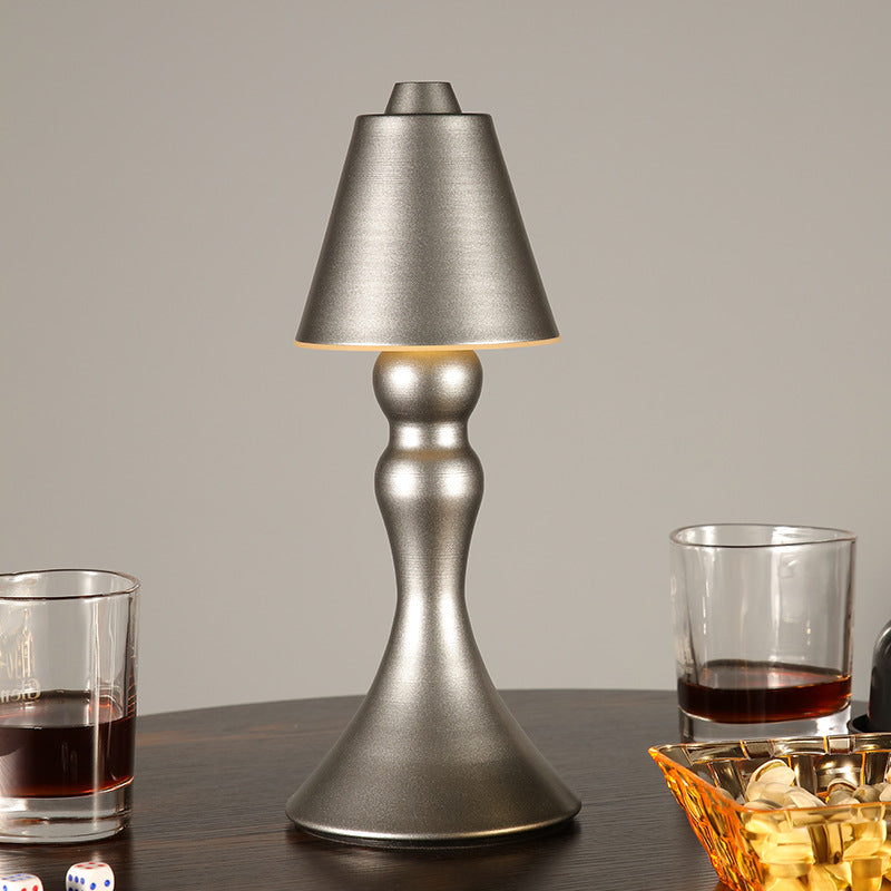 Cone 1-Light Table Light with USB Port Modern Creative Table Lamp for Bar