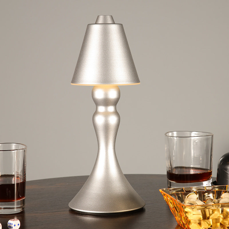 Cone 1-Light Table Light with USB Port Modern Creative Table Lamp for Bar