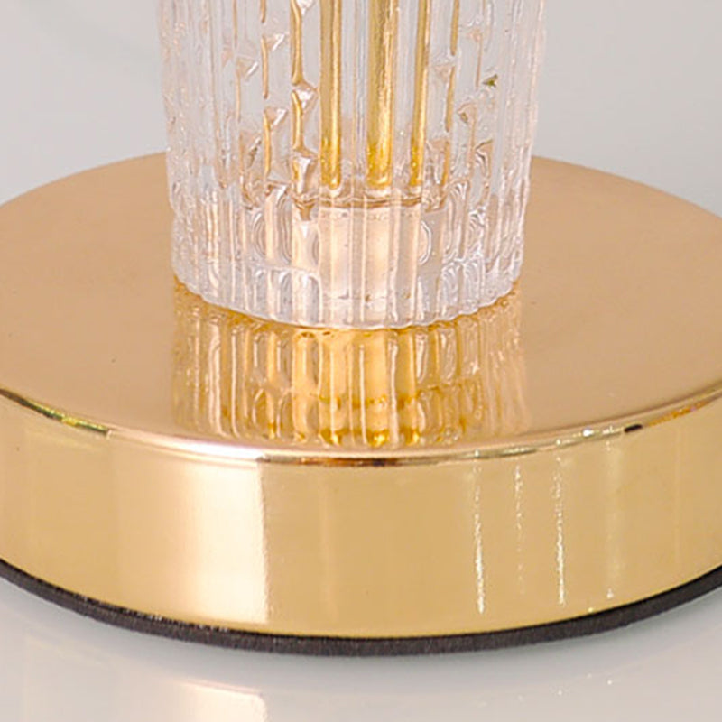 1-Light Table Light Contemporary Gold Glass Table Lamp for Living Room