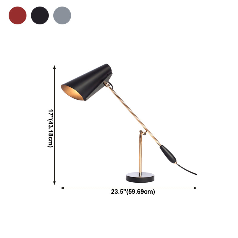 Kegel 1-Licht-Tischlampe zeitgenössische Metall-Nachttischlampen für den Untersuchungsraum