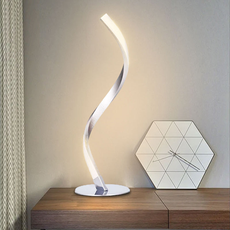 Linear 1 Light Table Lamp Contemporary Metal Night Table Lamps for Bedroom