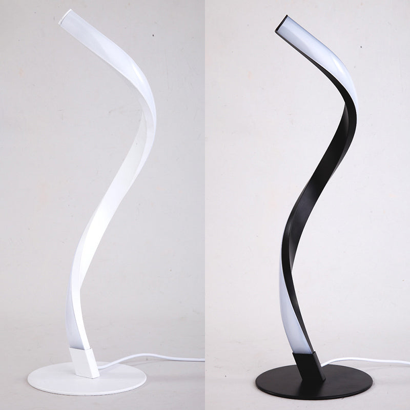 Linear 1 Light Table Lamp Contemporary Metal Night Table Lamps for Bedroom