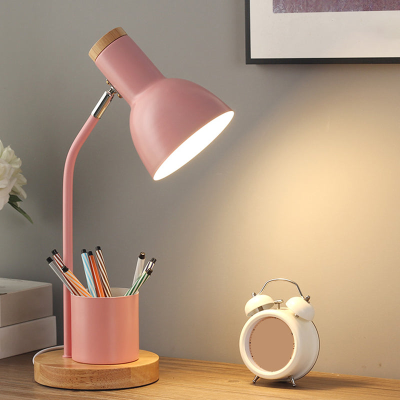 Cone 1-Light Table Lamp Contemporary Metal Night Table Lamps for Study Room