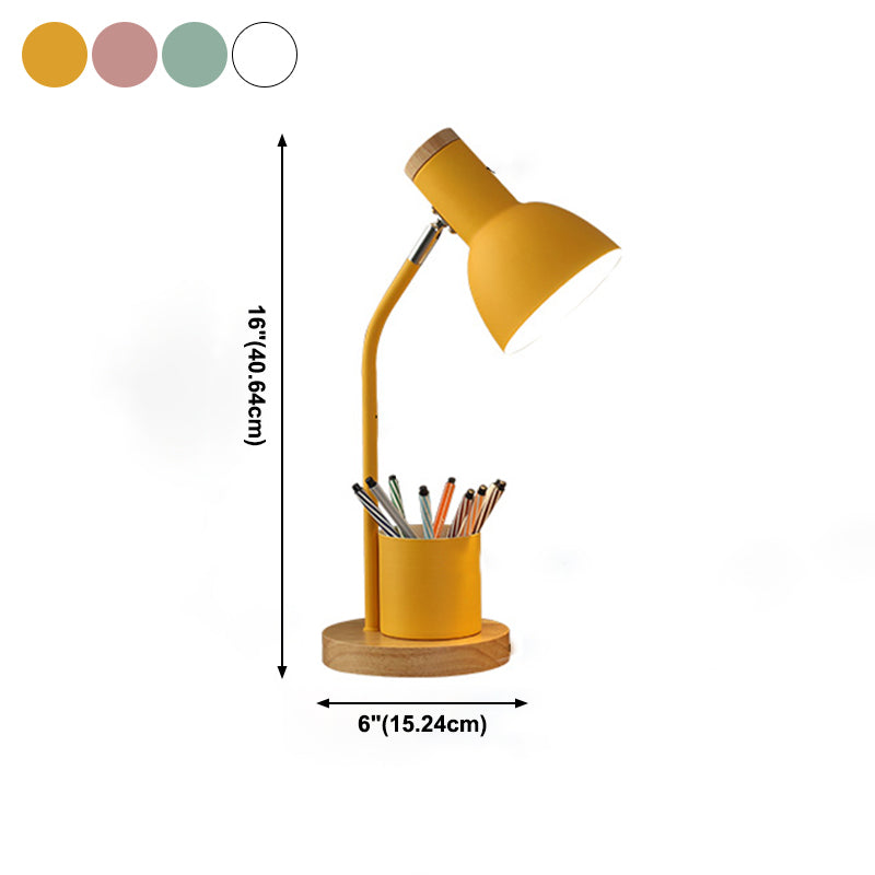 Cone 1-Light Table Lamp Contemporary Metal Night Table Lamps for Study Room