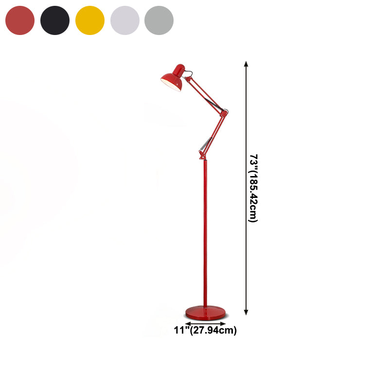 Cone 1 Light Standard Lamp Contemporary Metal Adjustable Floor Lamps for Living Room