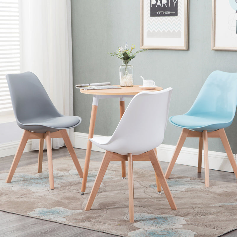 Upholstered Scandinavian Conference Room Side Chair Matte Finish Parsons Dining Chairs