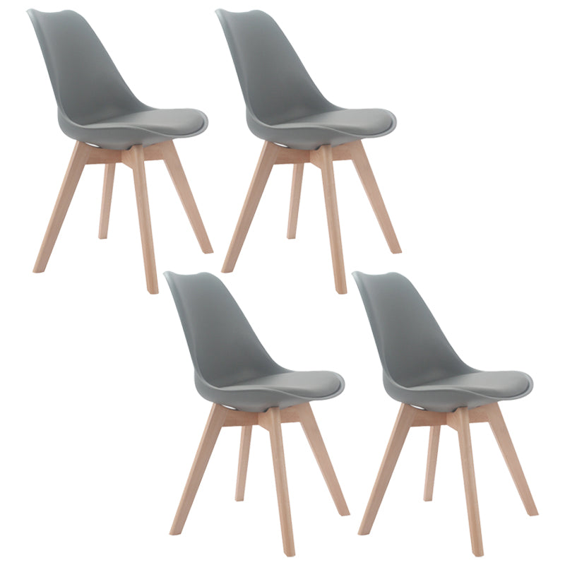 Upholstered Scandinavian Conference Room Side Chair Matte Finish Parsons Dining Chairs