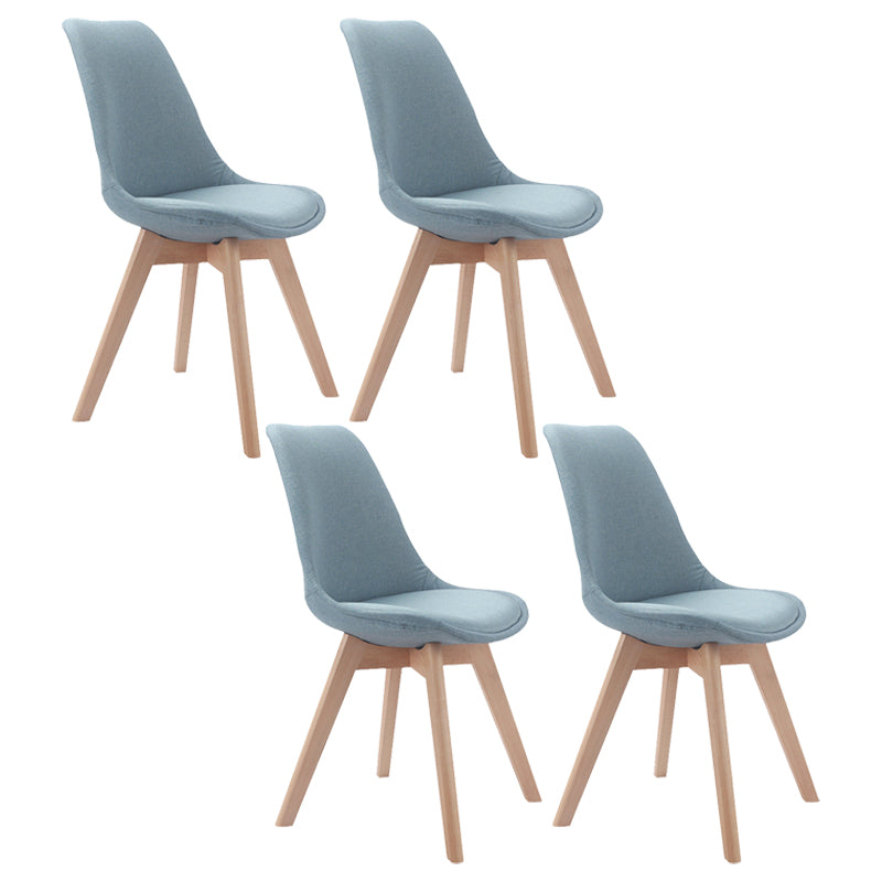 Upholstered Scandinavian Conference Room Side Chair Matte Finish Parsons Dining Chairs