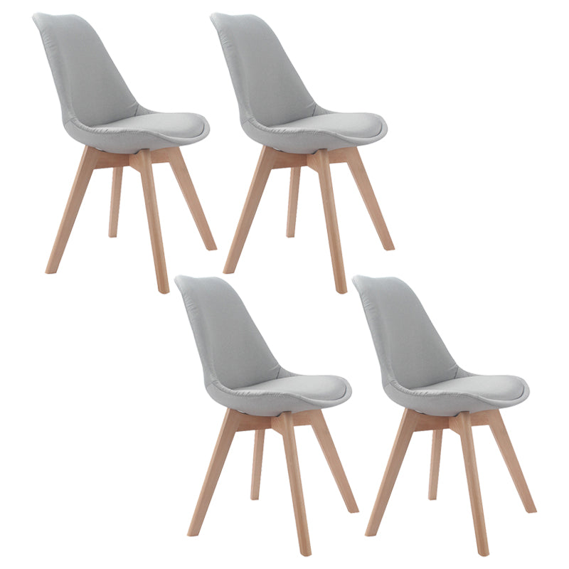 Upholstered Scandinavian Conference Room Side Chair Matte Finish Parsons Dining Chairs