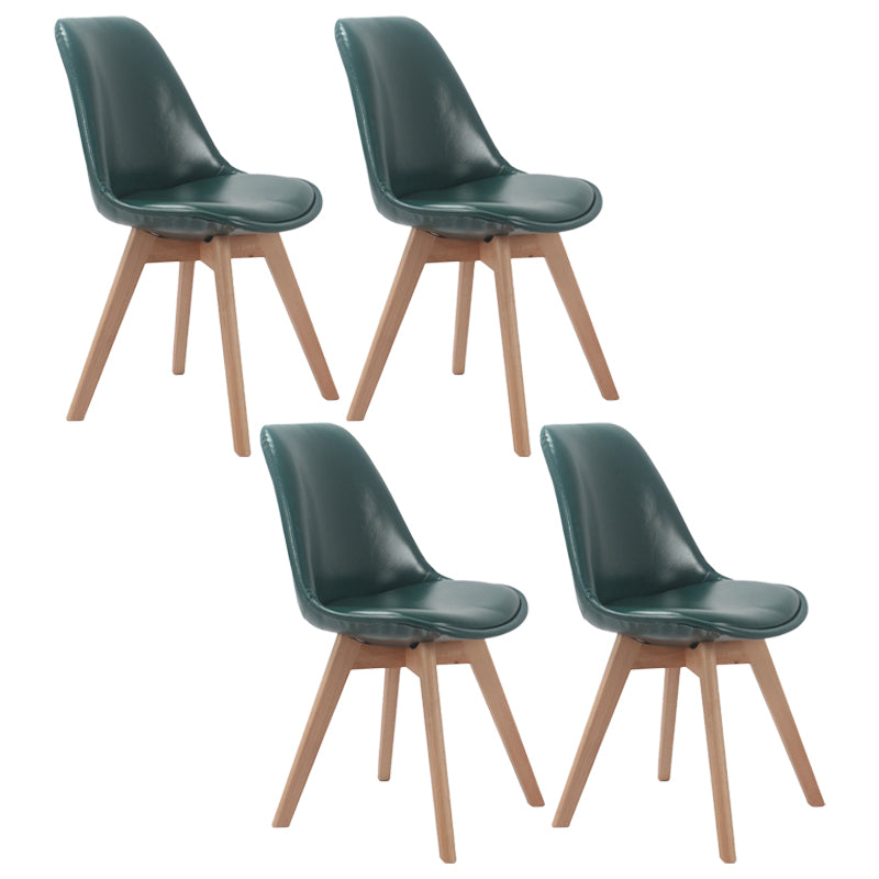 Upholstered Scandinavian Conference Room Side Chair Matte Finish Parsons Dining Chairs