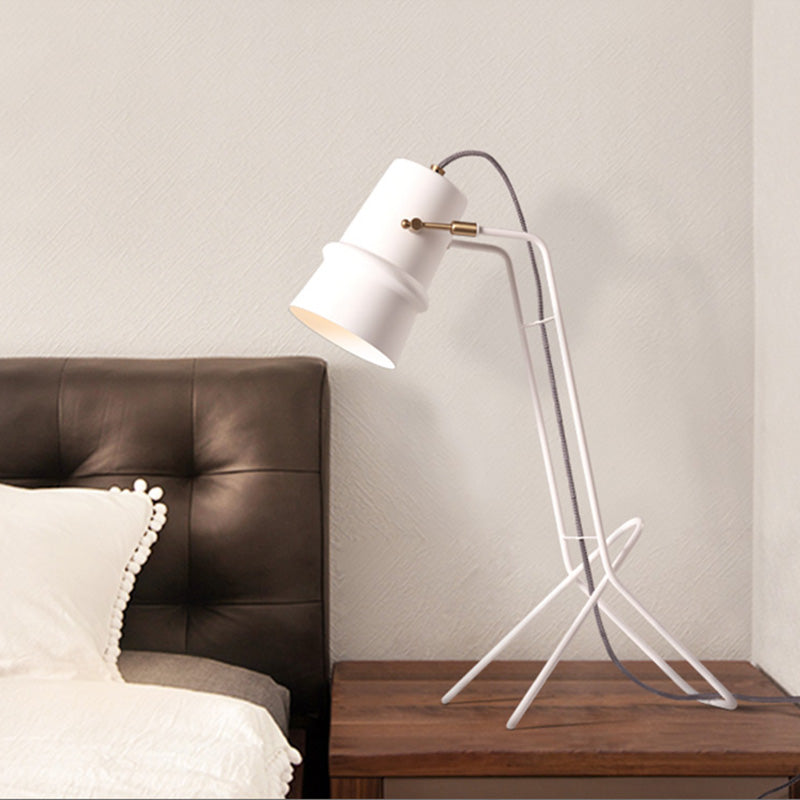 Lampada da comodino ampio bagliore metallo contemporaneo 1 lampadina di lettura luce in bianco