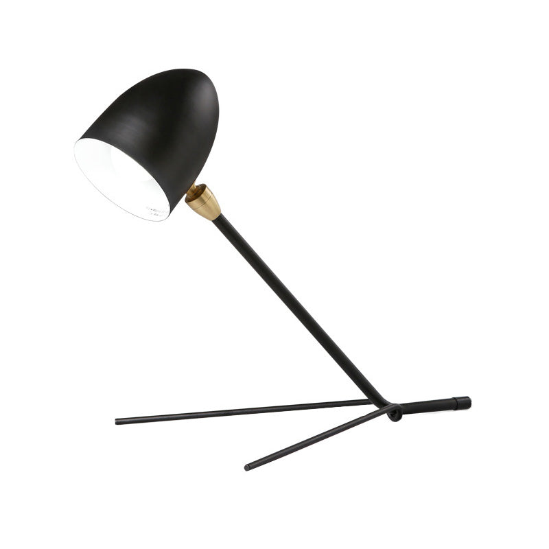 Contemporary 1 Head Task Lighting Black Dome Reading Book Light with Metal Shade