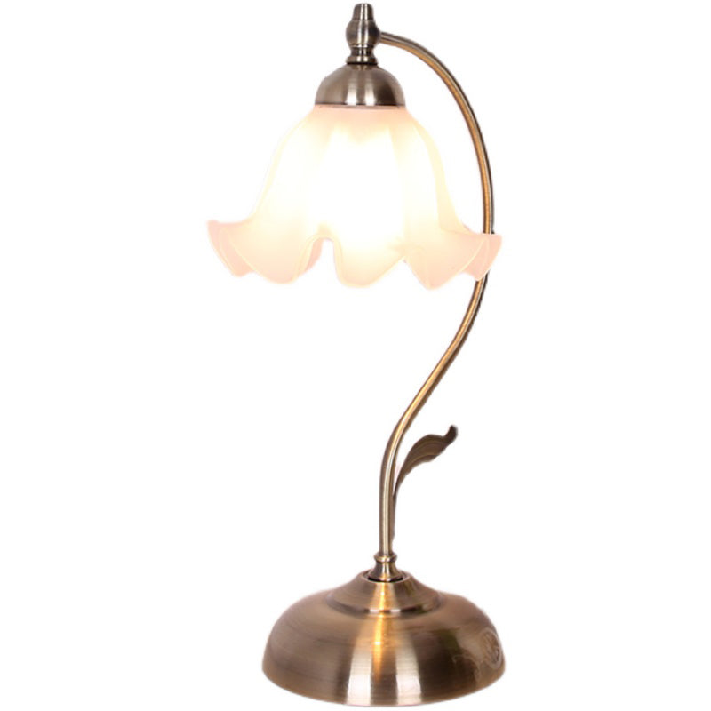 Modern Style Flower Shape Table Lamp Glass 1 Light Table Light