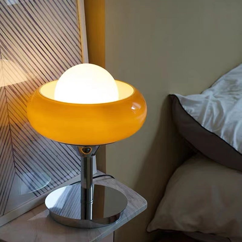 Contemporary Style Unique Shape Table Lamp Glass 1-Light Nightstand Lamp