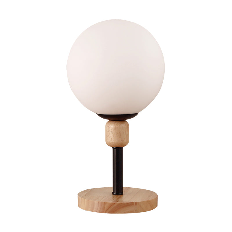 Modern Style Spherical Shape Night Table Lamp Glass 1 Light Table Light