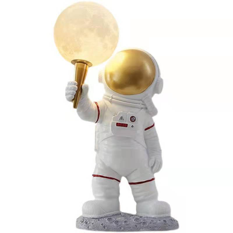 Modern Style Astronaut Shape Night Table Lamp Resin 1 Light Table Light