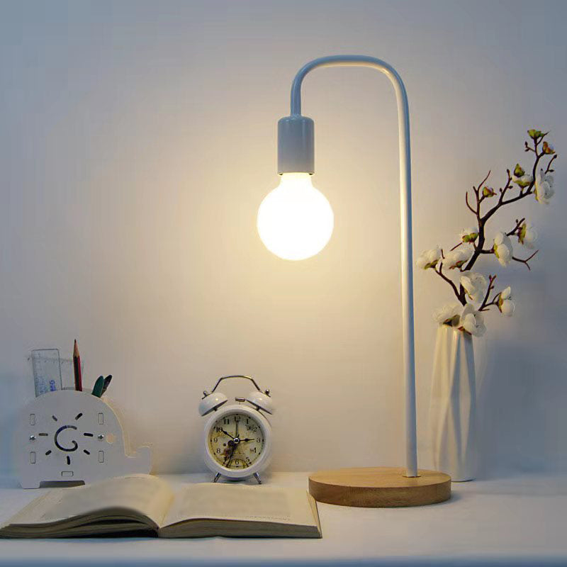 Modern Style Unique Shape Night Table Lamp Metal 1 Light Table Light