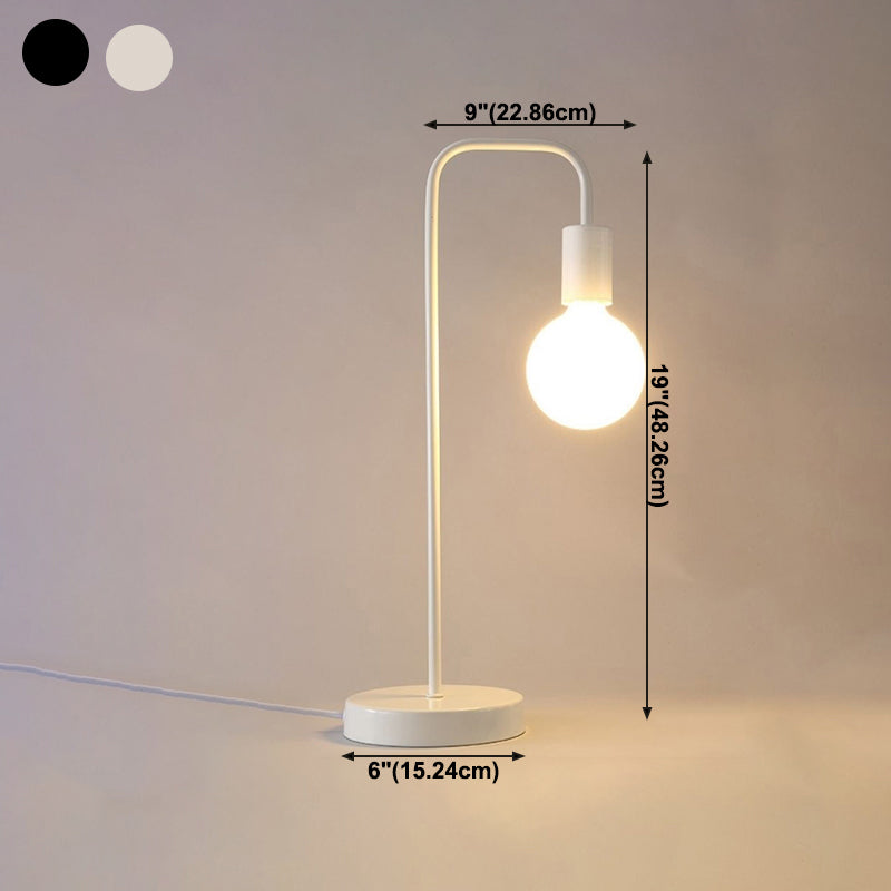 Modern Style Unique Shape Night Table Lamp Metal 1 Light Table Light