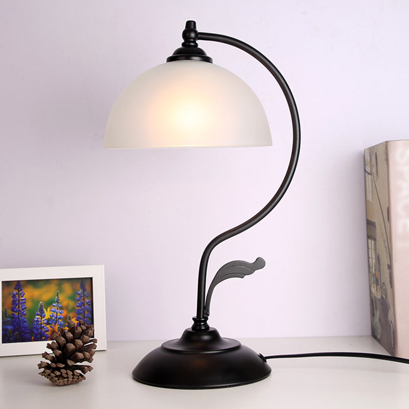 1 Light Modernism Night Table Lamps Metal Nightstand Lamp for Bedroom in Black