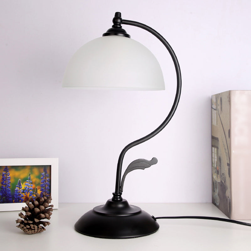 1 Light Modernism Night Table Lamps Metal Nightstand Lamp for Bedroom in Black