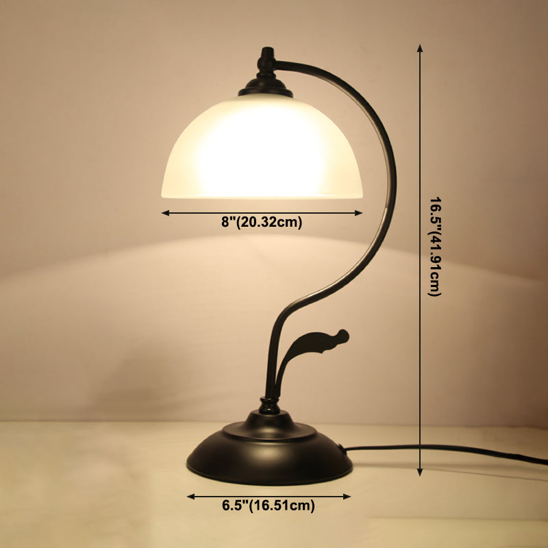 1 Light Modernism Night Table Lamps Metal Nightstand Lamp for Bedroom in Black