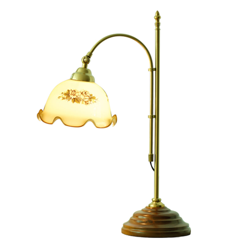 1 Light Modernism Night Table Lamps Metal Flower Nightstand Lamp for Bedroom