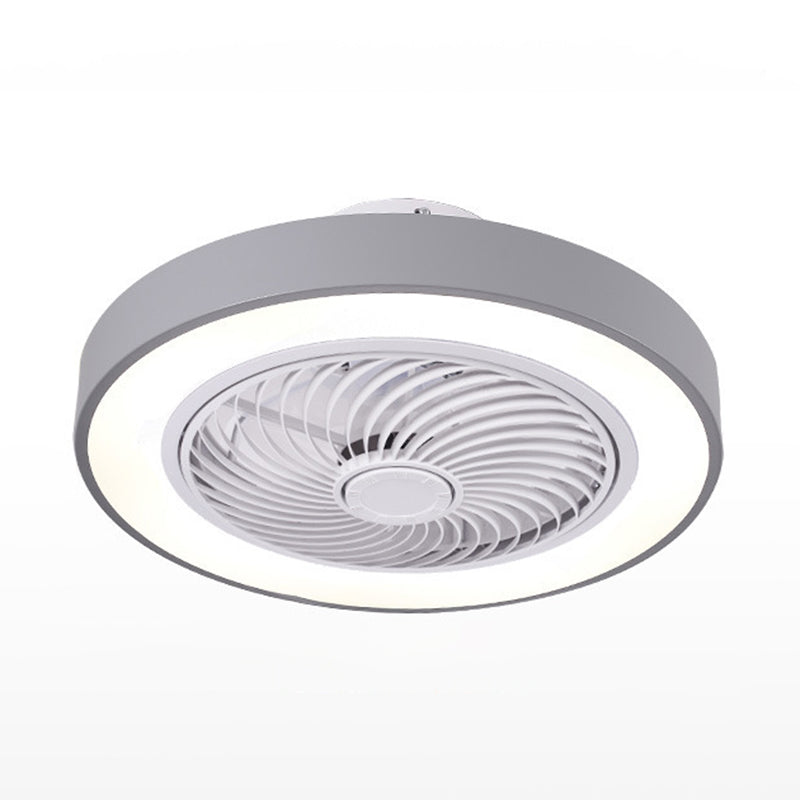 Ventilateur de plafond concis moderne léger léger en fer à la laquée des ventilateurs de plafond macaron avec une teinte acrylique