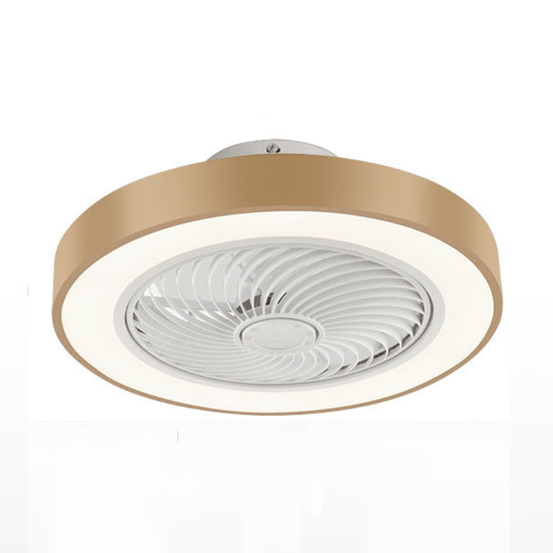 Ventilateur de plafond concis moderne léger léger en fer à la laquée des ventilateurs de plafond macaron avec une teinte acrylique