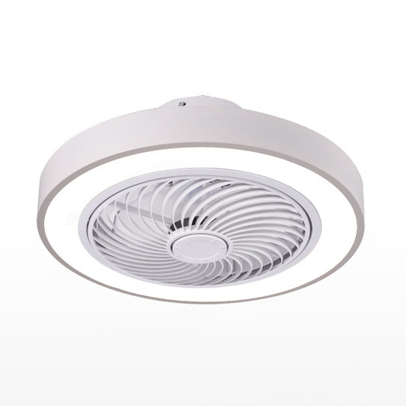 Ventilateur de plafond concis moderne léger léger en fer à la laquée des ventilateurs de plafond macaron avec une teinte acrylique