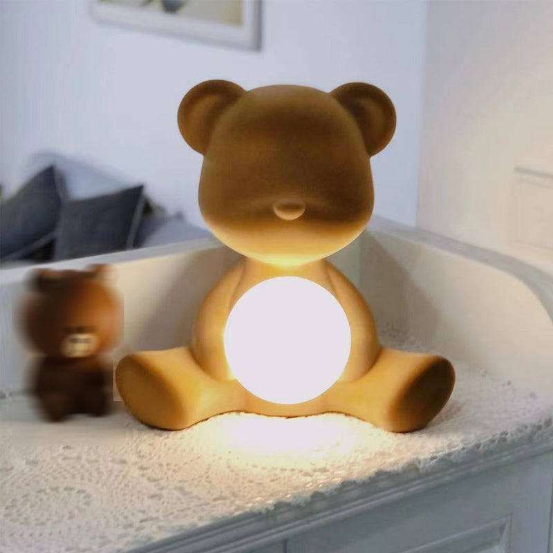 Modern Style Bear Shape Table Lamp Resin One Light Table Light