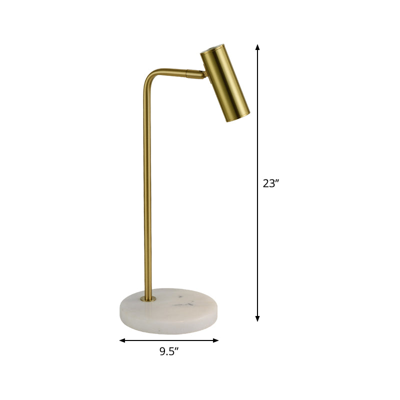 Éclairage de table de nuit tubulaire métal